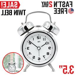 Analog Alarm Clock Vintage Retro Classic Bedroom Bedside Bat