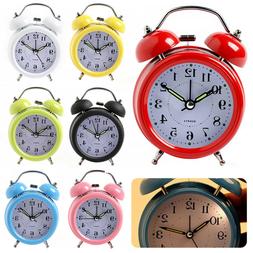 Analog Alarm Clock Vintage Retro Classic Bedroom Bedside Bat