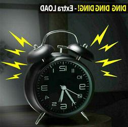 Analog Alarm Clock Vintage Retro Classic Bedroom Bedside Bat
