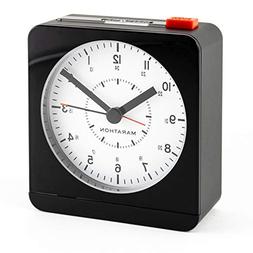 Marathon Silent Non-Ticking Alarm Clock with Warm Amber Auto