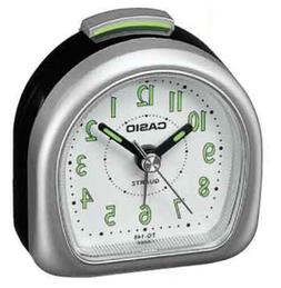Casio Analog Desktop Silver/Black Resin Snooze Beeper Alarm 