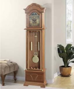 Antique 71" Grandfather Clock Wood Floor Standing Vintage Ch