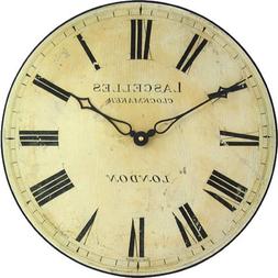 Roger Lascelles Antique Style Wall Clock, 14.2-Inch