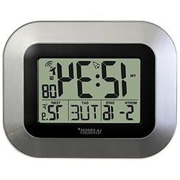La Crosse Technology Atomic Digital Wall Clock with Indoor T