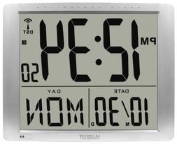 La Crosse Technology Atomic Digital Wall Clock, Large 16", 1