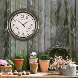 Atomic wall clock for indoor / outdoor 18 inches with temper