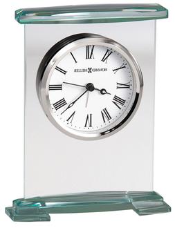 Augustine Table Top Clock w Bevel Glass Base and Top