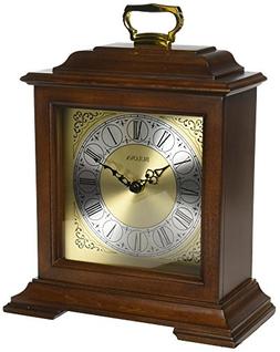 Bulova B1512 Exeter Mantel Chiming Clock, Dark Cherry Brown