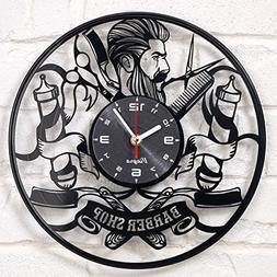 Barber Shop clock vinyl record Hipster Hairdresser Hair Salo
