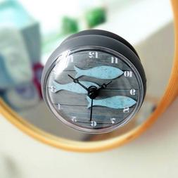 Bathroom Clock Waterproof Wall Shower Mini Watch Suction Cup