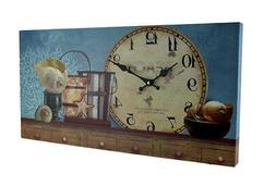 Zeckos Beach Themed Decorative Wood Wall Clock