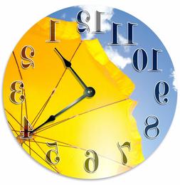 BEACH UMBRELLA CLOCK - Large 10.5" Wall Clock - 2089
