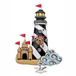 Allen Designs Beacon Lighthouse Hand Painted Pendulum Wall C