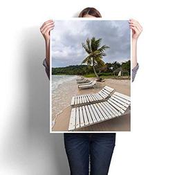 Anniutwo Bedroom paintingEmpty sunbeds on Bai Sao Beach on P