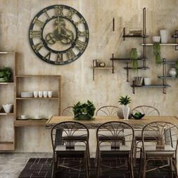 Big 16"/23"Large Outdoor Garden Wall Clock Antique Roman Num