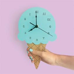 Decorative Living Room Ice Cream Wall Clock Mute Kids Room