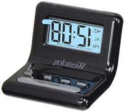 Westclox LCD Black Bedside Alarm Clock