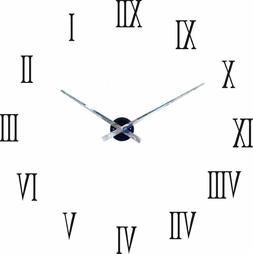 Black Gloss Luna Big big Hand Clock with Extra Large Digits 