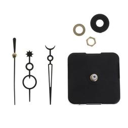 Black Wall Clock Quartz Movement Mechanism Battery Operated 