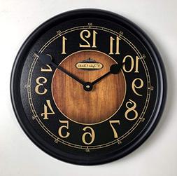 Black & Wood Wall Clock, Available in 8 Sizes, Most Sizes Sh
