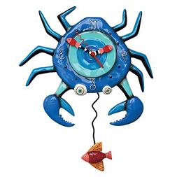 Allen Designs Blue Crab Pendulum Clock