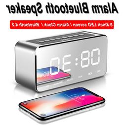 Bluetooth Speaker FM Radio 5.8" LED LCD Alarm Clock TF USB A