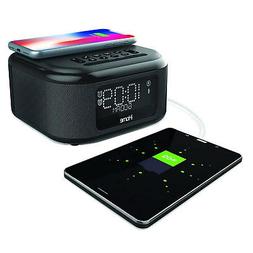 iHome iBTW23 Wireless Charging Bluetooth Alarm Clock with Sp