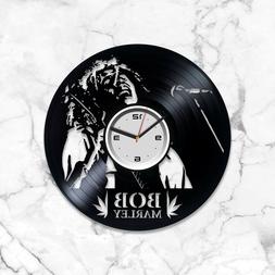 Bob Marley Vinyl Wall Art Modern Clock Gift For Xmas Music S