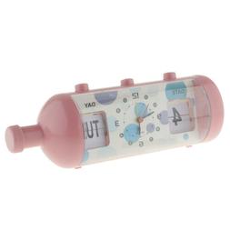 Bottle Shaped Electronic Table Alarm Clock Auto Flip Clock C