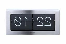 Karlsson Boxed Flip Clock XL Steel Retro Large Stylish Desig