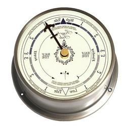 Brushed Nickel Tide Clock : White Dial, Downeaster Wind & We