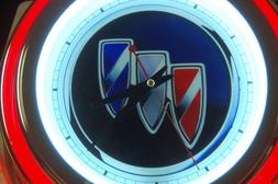 Buick Double Neon Wall Clock Great For Garage Man Cave