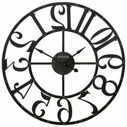 Bulova C4821 Oversize Gabriel Wall Clock, Rustic Brown