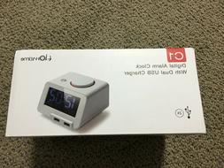 Hometime C1 Digital Alarm Clock with Dual USB charger ports