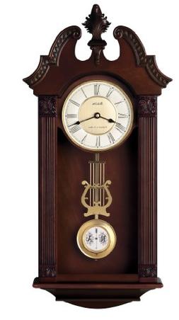 Bulova C4437 Ridgedale Clock, Walnut Finish