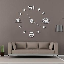 Cafe DIY Large Wall <font><b>Clock</b></font> Frameless Gian