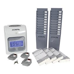 calculating  hn4500 time clock bundle - 200 cards, 3 ribbons