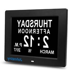 Johnziny Digital Calendar Day Clock- 8 Alarms,Dementia,Alzhe