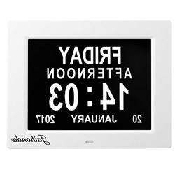 Digital Calendar Day Clock,Extra Large Display with Battery 