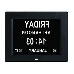 TMC  8" Digital Calendar Day Clock - Extra Large Impaired Vi