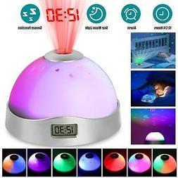 7 Color LED Changing Digital Projector Snooze Alarm Clock Ti