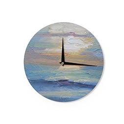 KESS InHouse Carol Schiff "Ocean Sunset" Blue Coastal Wall C
