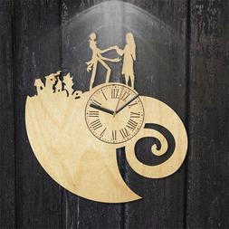 Cartoon gift for kids wooden clock Nigtmare Before Christmas
