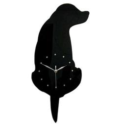 Cartoon Wall Clock Dog Clock with Wag Swing Tail for Bedroom