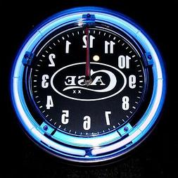 CASE XX LOGO 11" BLUE NEON CLOCK