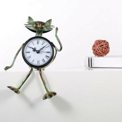 Cat Shaped Clock Table Clock for Living Room Office Housewar