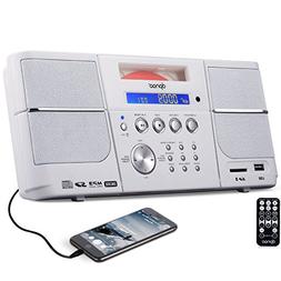 DPNAO CD Player Boombox Portable with FM Radio Alarm Clock U