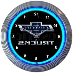 Chevy Trucks 100th Anniversary Car Garage Blue Light Neon Cl