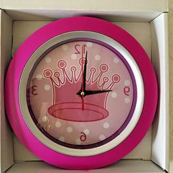 Child's Wall Clock Depicting A Princess Crown - Cute for Gir