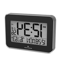 Marathon CL030060BK Designer Atomic Wall Clock with Polished